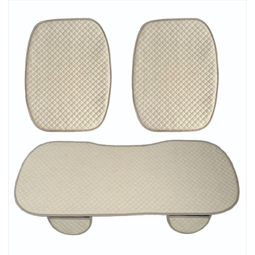 Image of AURAFRESH Car Seat Protector Cushions Cover, Airbag friendaly. (BAIGE, 3PC Rear SEAT)