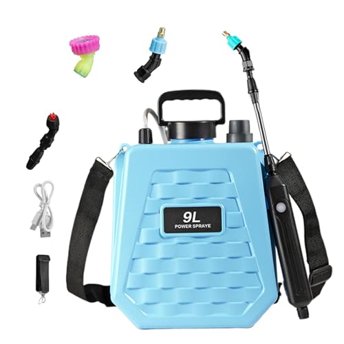 Pulverizador de Mochila Compacto, Equipo de pulverización Recargable para césped y jardín, Herramienta Ligera para el Cuidado de Las Plantas, de Boquilla Ajustable, batería de Larga duración