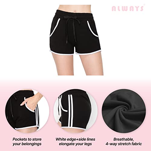 Short de yoga pour femme de qualité supérieure en tissu doux rayé