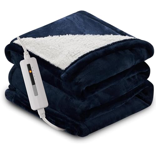 RALYSUN Electric Heated Blanket Throw Size...