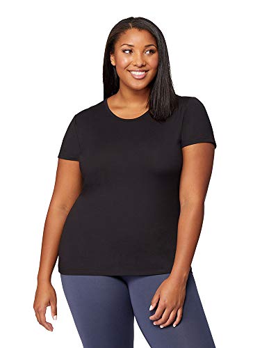 32 DEGREES Women Cool Scoop Tee, Black, Large