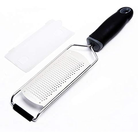Cheese Graters for Kitchen,Stainless Steel Lemon Zester with Ergonomic TPR Handle and Non-Slip Feet for Cheese,Ginger,Lemon,Citrus,Garlic,Carrots and Other Vegetables Cover