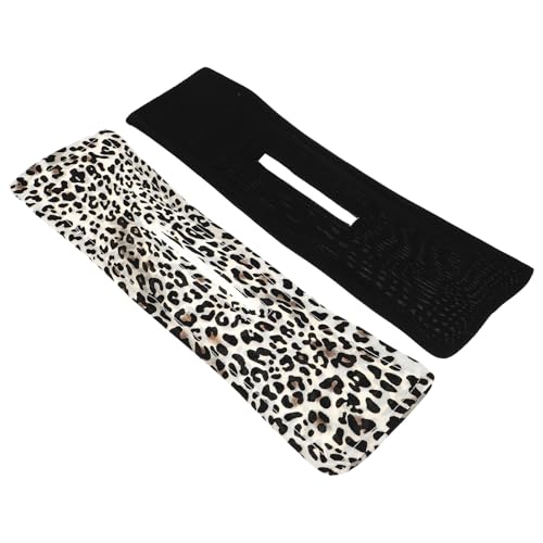 Gogogmee Diademas Para Moños Alambre De Hierro 2 Unidades Tamaño Medio Herramienta Para Rizar El Cabello Mujeres Uso Diario Accesorios Cabello Negro y Estampado De Leopardo