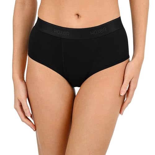 Image of Woxer Women's Classic Seamless Boyshort Panties, Soft Modal Fabric with No Roll Inseam, Chafe-Free, Breathable Design