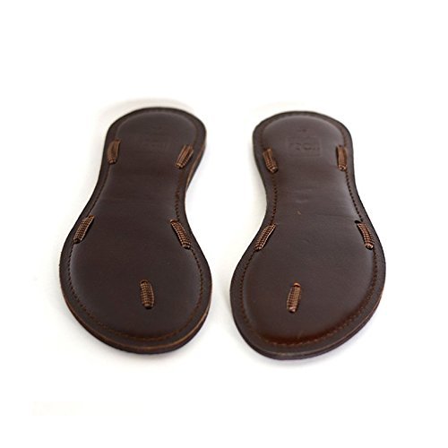 TOJ Womens Flat Barefoot Sandals Gladiator Sandals for Women Choose Your Own Straps 100% Leather Sole