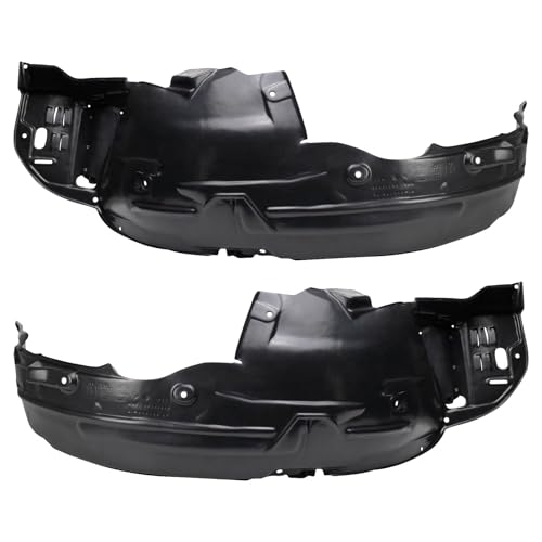 Image of TRQ Front Driver and Passenger Side Inner Fender Liner Set Compatible with 2010-11 Honda Accord Crosstour 2012 Crosstour