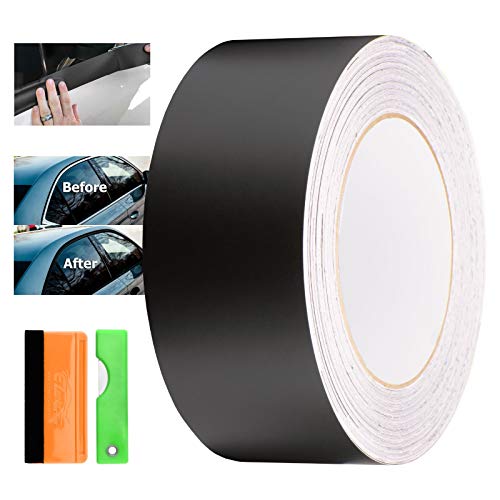 EZAUTOWRAP Free Tool Kit Matte Black Vinyl Wrap Kit for Black Out Chrome Delete Window Trim Door Trim 2 x75Ft EZAUTOWRAP Free Tool Kit Matte Black Vinyl Wrap Kit for Black Out Chrome Delete Window Trim Door Trim 2" x75Ft