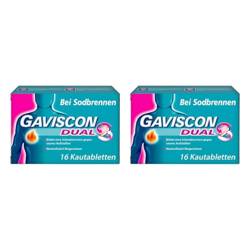 GAVISCON Dual Kautabletten mit Zweifachwirkung gegen Sodbrennen 2x16 stk