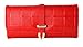 Gino Milano Women's Gold Leather Band Watch & Matching Tri-Fold Wallet Set - Red