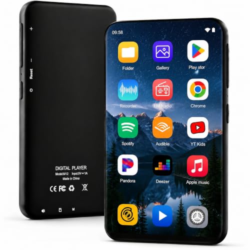 Image of MP3 Player with Bluetooth and WiFi, 32GB 4 inch Full Touch Screen Music Player with Spotify, Audible, Pandora, Libby, Spotify Kids,MP3&MP4 Player with HiFi Sound