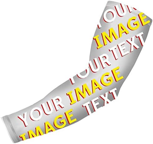 CHOO Customized & Personalized Compression Elbow Brace Support Sports Sleeves for Girls/Boys/Kids,White,Adult Large