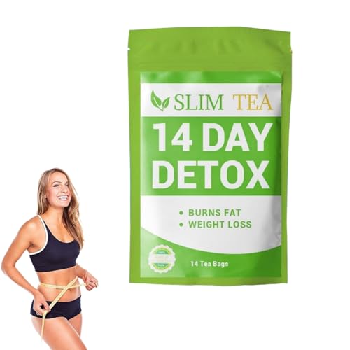 Detox Tee Zum Abnehmen, 14 Tage Kräuter Tees zur Gewichtsreduktion, Tee Zum Abnehmen, Sanfte Entgiftung Und Reinigung Zur Gewichtsreduktion Und Zum Abbau Von Bauchfett