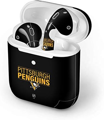 Skinit Decal Audio Skin Compatible with Apple AirPods 2 - Officially Licensed NHL Pittsburgh Penguins Lineup Design