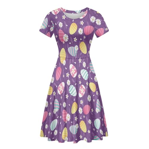 Image of Biyejit Women's Summer Casual Short Sleeve T-Shirt Swing Dress Crew Neck Plus Size S-4XL