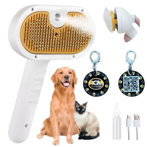 RCM Group® - Escova Portátil Recarregável USB Para Pets 4 em 1 Escovação Remoção de Pelos Soltos Bot