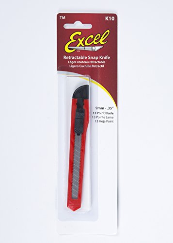 Excel Blades K10 Snap Blade Utility Knife, Light Weight 13 Point Box Cutter Knife #TOP1