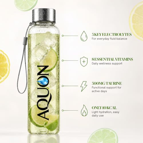 Image of AQUON Electrolyte Hydration Drink Mix, Lemon Lime, 24 Sachets