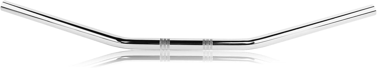 FLYPIG Motorcycle Silver 7/8" Handlebar Drag Style Bar Handlebars 22MM Drag Style Handlebars Universal For Honda Kawasaki Suzuki Yamaha Ducati Pit Dirt Bike