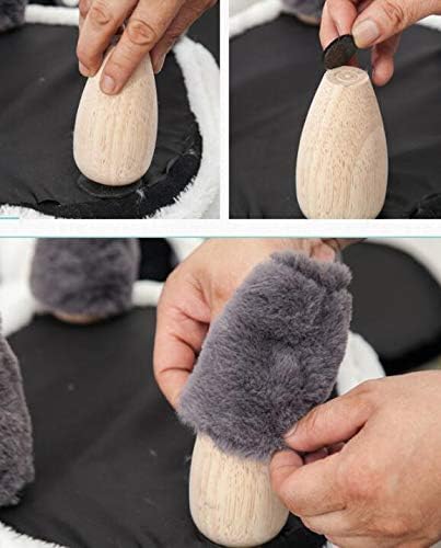 Animal Ottoman Footrest Velvet Upholstered Footstool with Detachable Cover and 4 Wooden Legs for Kids or Adults Can Bear 100kg Gray (White)