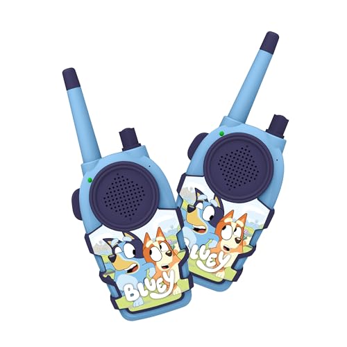 Conjunto DE WALKIE TALKIES BLUEY INTERCOMUNICADORES A Pilas (NO Incluidas) Color Azul PÁLIDO