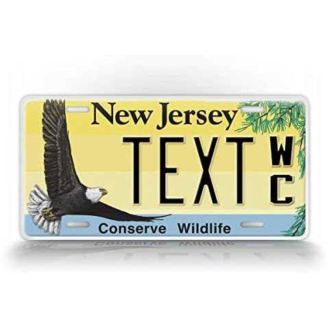 SignsAndTagsOnline Custom New Jersey Conserve Wildlife License Plate Any Text Personalized NJ Auto Tag Cover