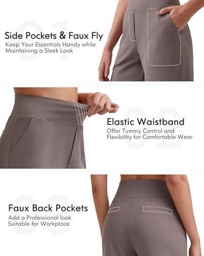 Image of G4Free EverGoing Women's Casual Shorts High Waisted 4'' / 5'' Comfy Shorts with Pockets for Yoga Workout Lounge
