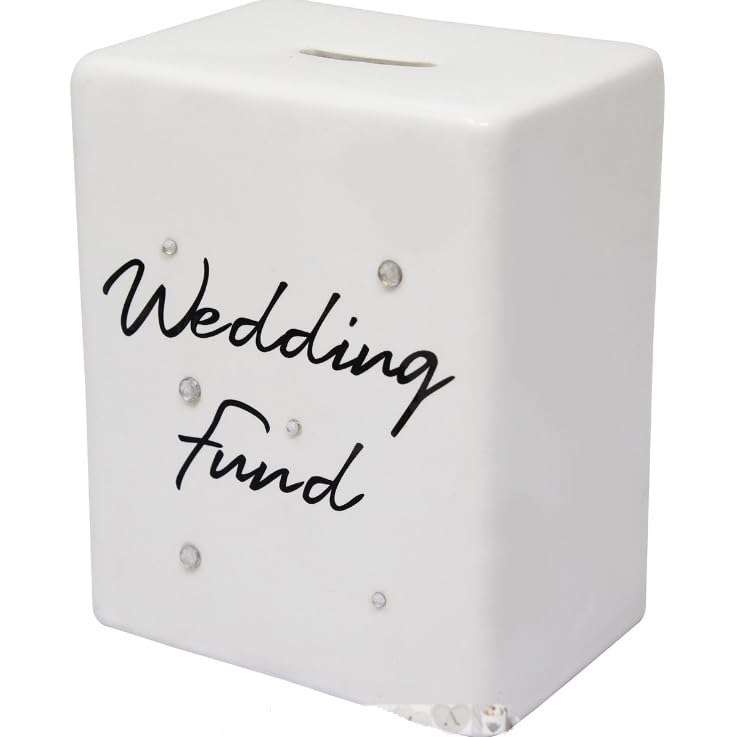 Wedding Fund Piggy Bank - For Coins & Notes, Savings, Secure Funds Cash Box | Cute Home & Office Decoration | Fun Gift For Family & Friends | Marriage, Engagement Gift