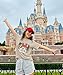 Magical Christmas Shirts for Women Funny Women's Fashion Tshirts Cute Castle Mouse Printed T-Shirts Animal Kingdom Holiday Tops Shirt,Khaki M