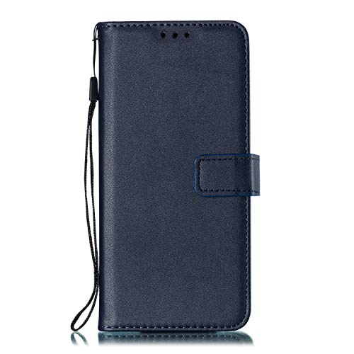PONRFEKT for Huawei Mate 8 Wallet Case,PU Leather Flip Cover with Card Slots,Stand,Magnetic Closure,Wrist Strap,Shockproof Full-Body Protective Phone Case-Blue