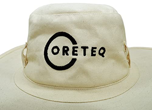 Image of 100% Cotton Canvas Cricket Panama Sun Hat Lightweight Brim with Loops