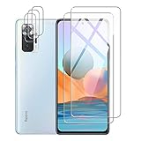 【2+3】For Xiaomi Redmi Note 10 Pro, with 2-Pack Screen Protector + 3-Pack Camera Lens Protector,...