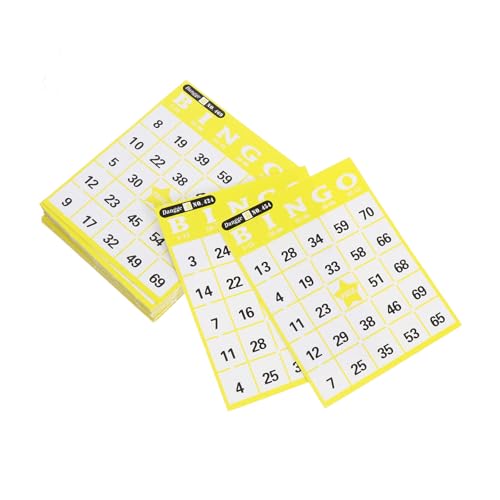 FRCOLOR Cartones de Bingo Creativos de Papel Tamaño Grande Paquete de 60 Unidades Colores Aleatorios Ideales para Juegos Eventos Familiares y Concursos de Empresa Color Aleatorio