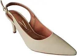 Scarpin Vizzano Bico Fino Slingback Salto Médio