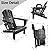 Magpie Fabrics Foldable Adirondack Chair with Cup Holder, HDPE Weather Resistant Oversize Outdoor Chair, Widely Used in Patio, Fire Pit, Deck, Porch, Garden, Campfire (Black)