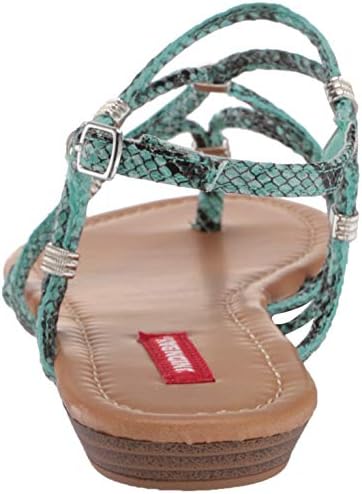 UNIONBAY Women's GREENE Flat Sandals, Mint Snake, 7 M US | Image 2