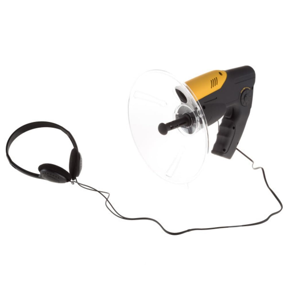 Hey! Play! Electronic Listening Device for Science Exploration and Toy Spy Kits - Kid's Hearing Dish with Headphones Included for Boys and Girls