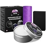 HAPPY FINDING Auto Lederpflege Set, 250ml Lederbalsam + Schwamm + Mikrofasertuch 40x40cm für Ledercouch,Autositze,Jacke