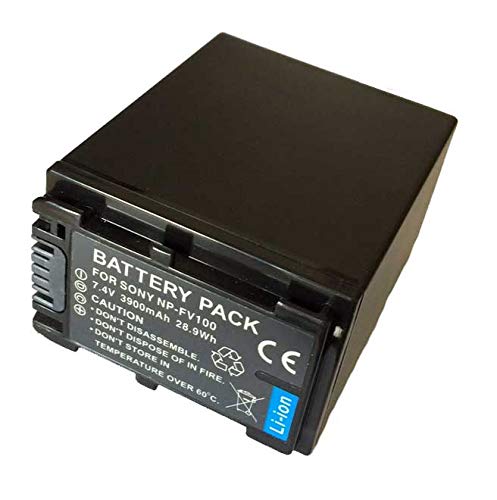 Bateria NP-FV100 para câmera digital e filmadora Sony HDR-XR160E, HDR-PJ50VE, DCR-SR77E, DCR-HC85E