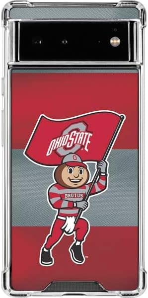 Skinit Clear Phone Case Compatible with Google Pixel 6 - Officially Licensed Ohio State University Pattern Design