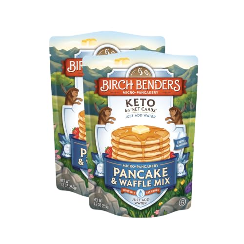 Birch Benders Griddle Cakes, Pancake Waffle Mix Keto, 10 Ounce (Pack of 2)