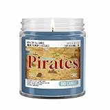 Pirates Scented Candle - Smells Like Sea Salt - Ozone - Wood - 100% Naturally Vegan Soy and Premium Fragrance | Great Gift | Handmade in Denver, Colorado (4oz Glass Jar)