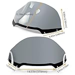 BURANIFUSION-14-Front-Windshield-Wind-Splitter-Smoke-Fits-CVO-SmokeTinted-Hard-Coated-PolycarbonateSimple-InstallationFast-deliveryFree-Return-and-Exchange