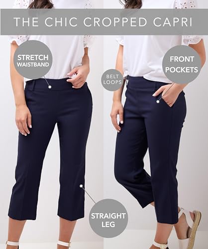 Rekucci Women's EcoCosy Comfort Classic Chic Cropped Capri Pant4