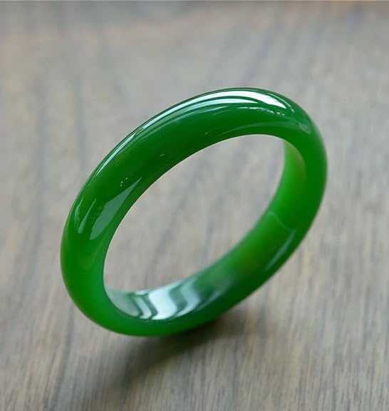 URED Green Jade Bangle Bracelet for Women Feng Shui Bracelet Good Luck Bangle Wealth Healing Bracelet Round Fashion Elegant Jade Bangles3
