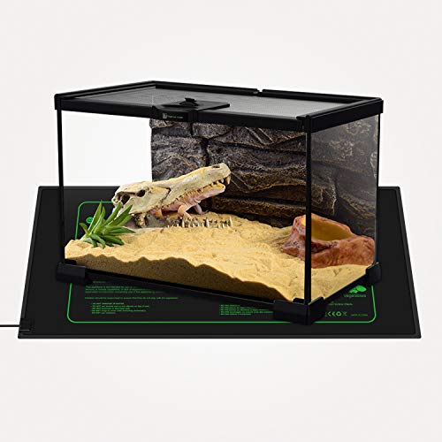 LERWAY Heizmatte Zimmergewächshaus Wärmematte Reptil Dragon Temperatur Heizkissen Amphibien Pet Mat Wärmer Bett Matte, 20,75'x10' Zoll, 21Watt (1, 21W x 2)