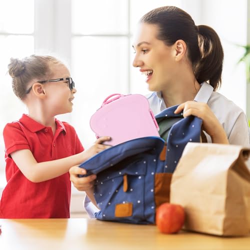 VINATO Brotdose Kinder Mit Fächern 900ML, BPA Free 4-Fach Unterteilte Lunchbox Mit Fächern Mit Besteck, Ideal Für Schule, Kindergarten, Picknick Und Reisen – Lila