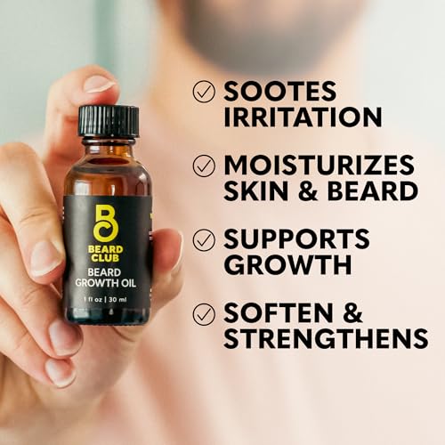 The Beard Club Beard Growth Kit - Derma Roller, Beard Growth Oil, Sandalwood Balm, Beard Comb - Image 6