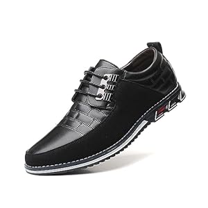 Recyphi Men’s Oxford Derby Orthopedic Leather Shoes Formal Luxury Business Dress Shoes Lace-up Walking Driving Loafers Dress Sneakers