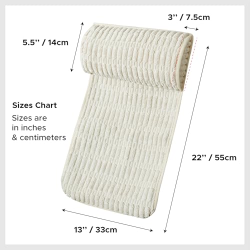 WdFour Headrest Memory Pillow, Support Cushions for Neck, Back or Leg for Sofas, Recliners, Office Chairs, Massage Chairs for Neck Pain Relief and Cervical Support. (Cream, 13