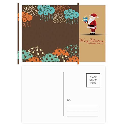 Cartes postales pour parapluie de pluie Père Noël lot de 20 pour ne jamais manquer de cartes de vœux